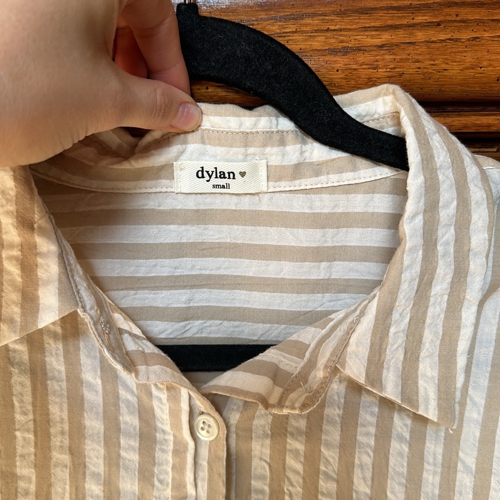 Dylan Striped Button Front Blouse - image 3